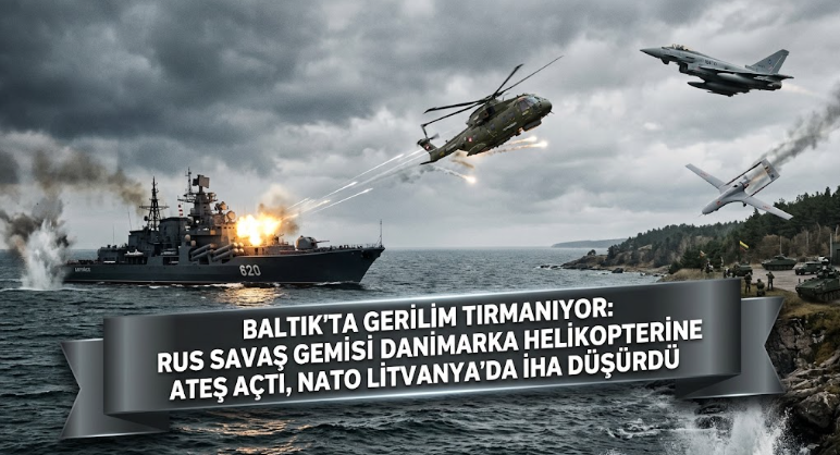 Baltık'ta Gerilim Tırmanıyor: Rus Savaş Gemisi Danimarka Helikopterine Ateş Açtı, NATO Litvanya'da İHA Düşürdü