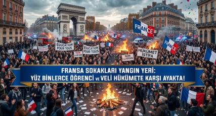 Fransa Sokakları Yangın Yeri: Yüz Binlerce Öğrenci ve Veli Hükümete Karşı Ayakta!